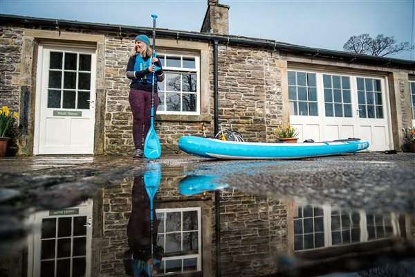 Washing off SUP at Newton Grange